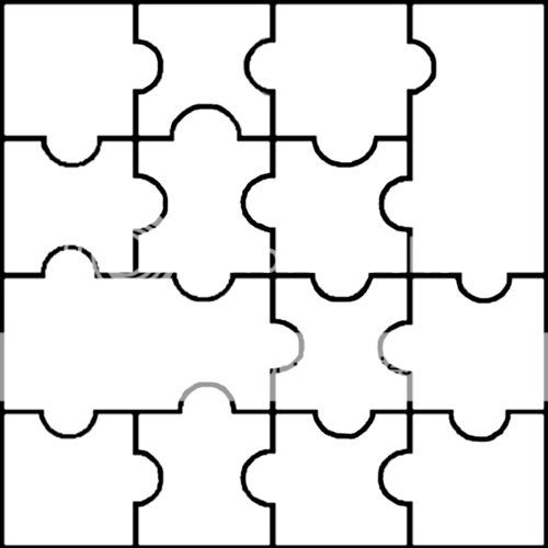 20 Piece Jigsaw Puzzle Template