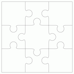 A4 Jigsaw Piece Template