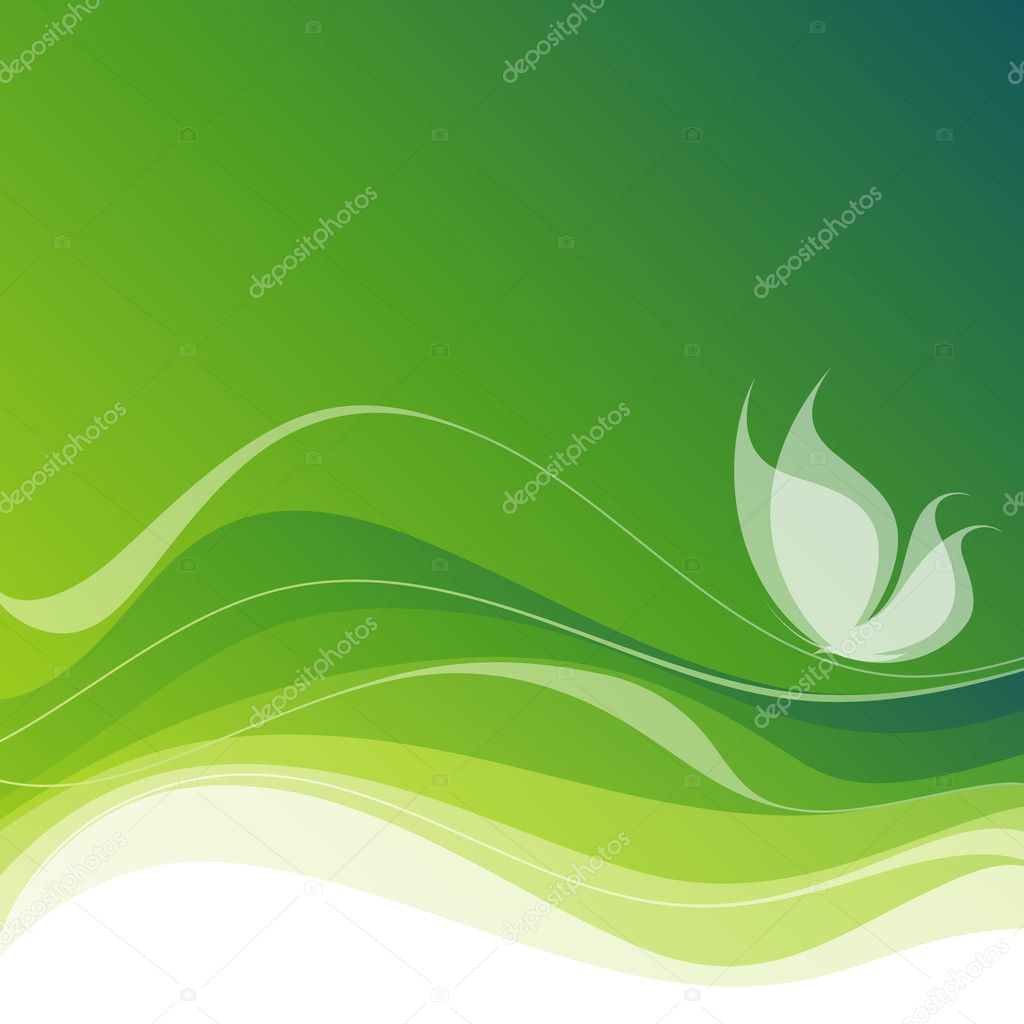 Abstract Green Background Vector Free