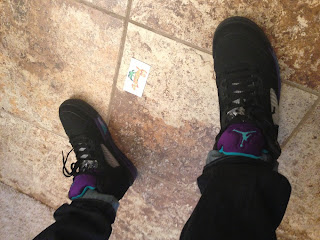 Air Jordan 5 Grape On Feet