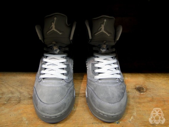 Air Jordan 5 Wolf Grey On Feet