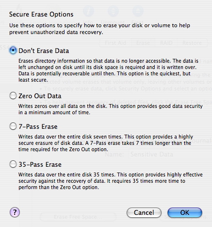 Apple Disk Utility Erase