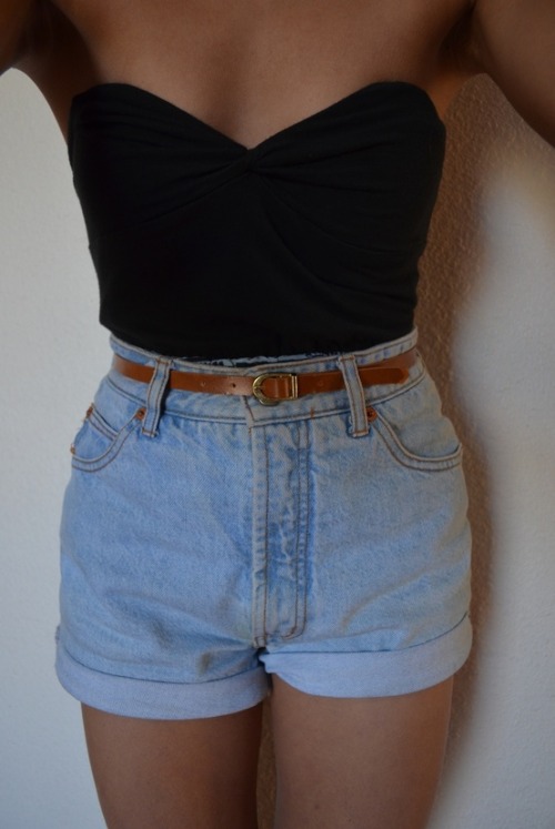 Black High Waisted Shorts Tumblr