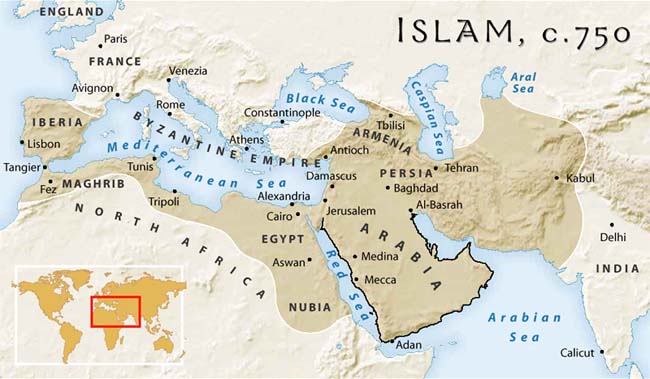 Byzantine Empire Map 750 Ad