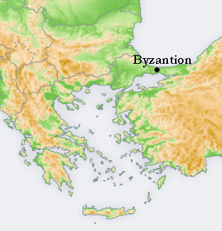 Byzantium City Map Location