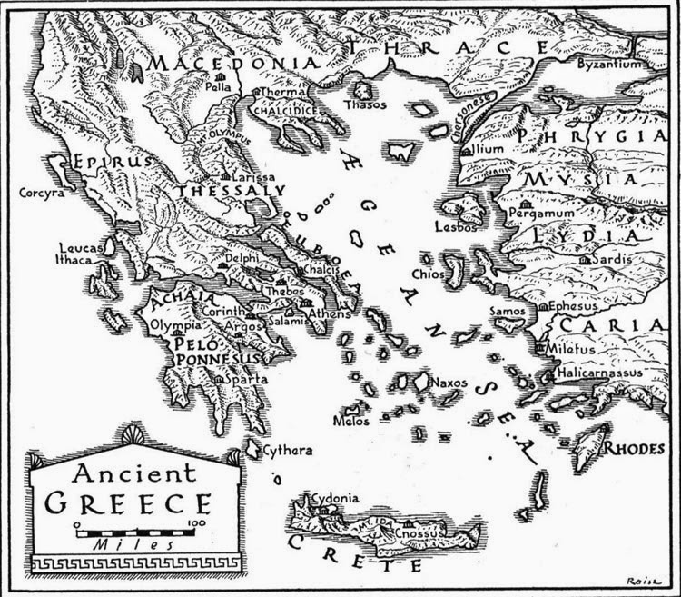 Byzantium Map Ancient Greece