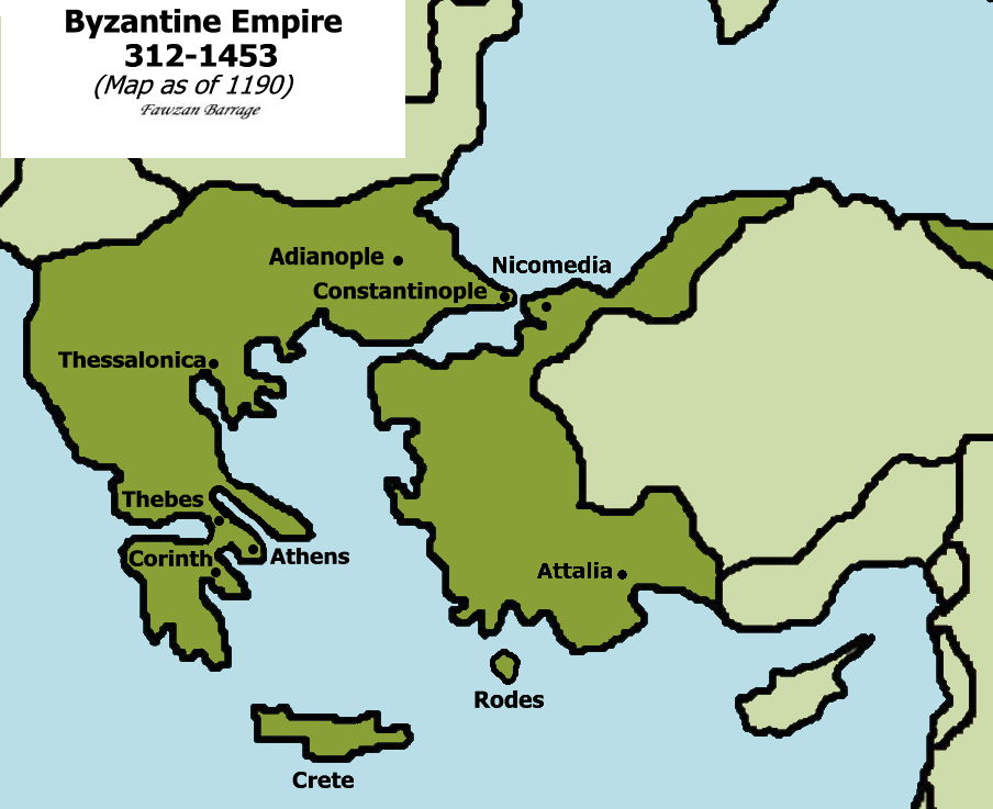 Byzantium Map Location