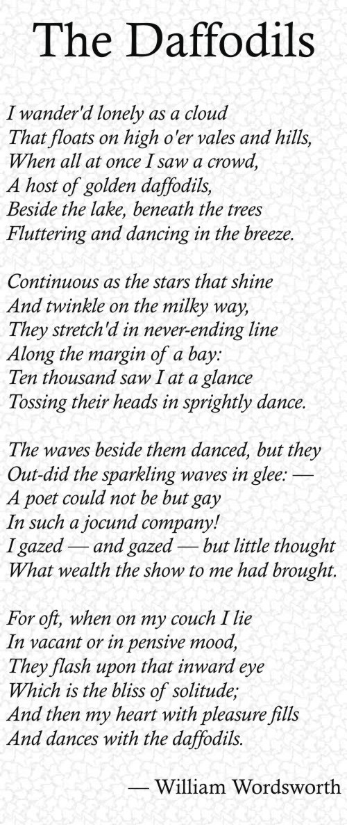 Daffodils Poem By William Wordsworth Download