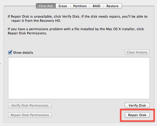 Disk Utility Mac Repair