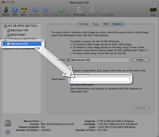 Disk Utility Mac Restore