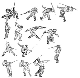 Draw Sword Fighting Poses