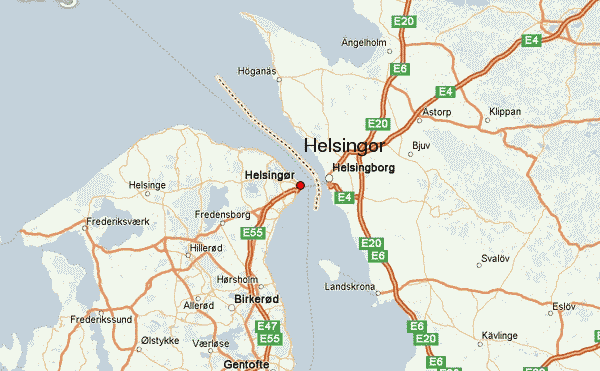 Elsinore Denmark Map