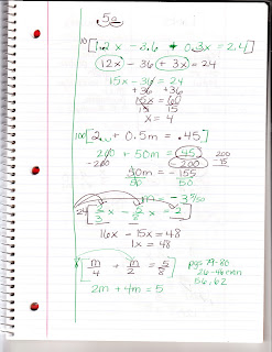 Equations With Fractions And Decimals