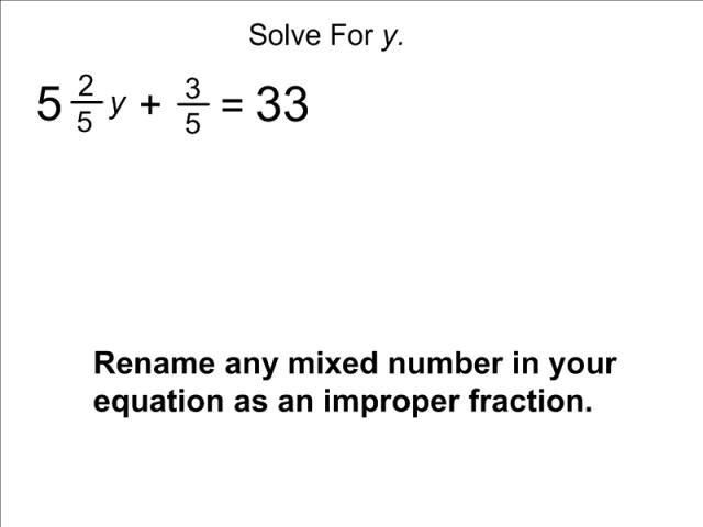 Equations With Fractions And Variables