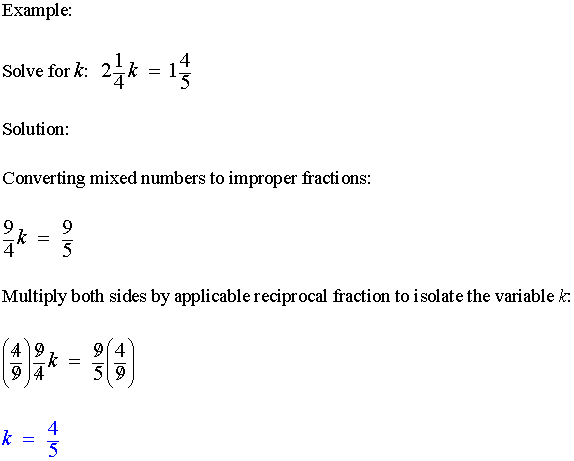 Equations With Fractions And Variables On Both Sides