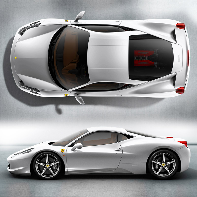 Ferrari 458 White Wallpaper