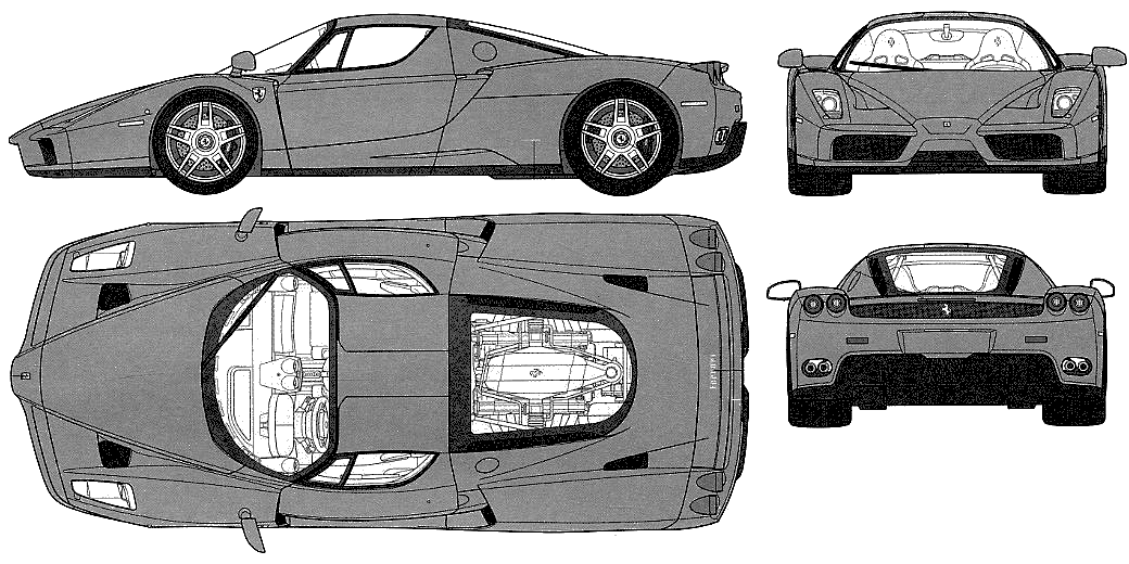 Ferrari Enzo Blueprints