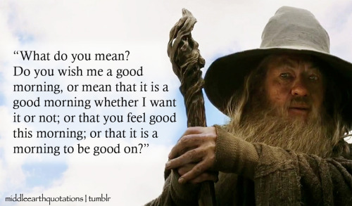 Gandalf Quotes The Hobbit Good Morning
