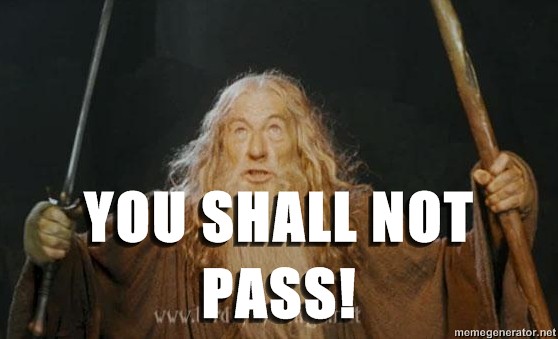 Gandalf You Shall Not Pass