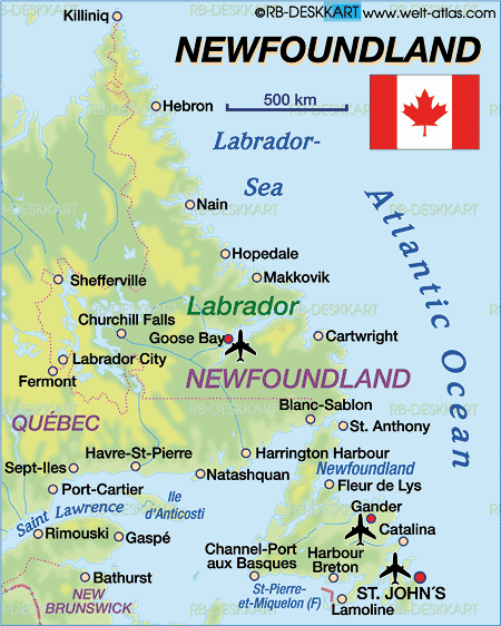 Gander Canada Map