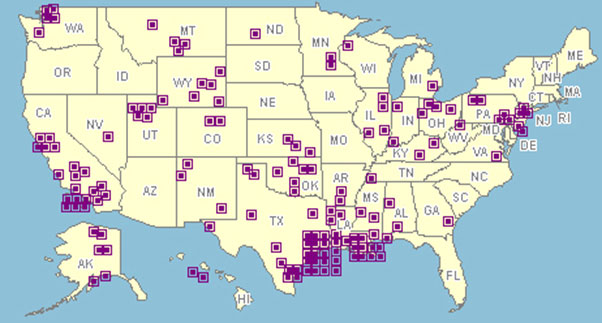 Gasoline Refinery Locations