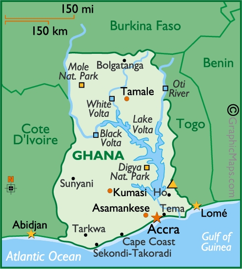 Ghana Accra Map