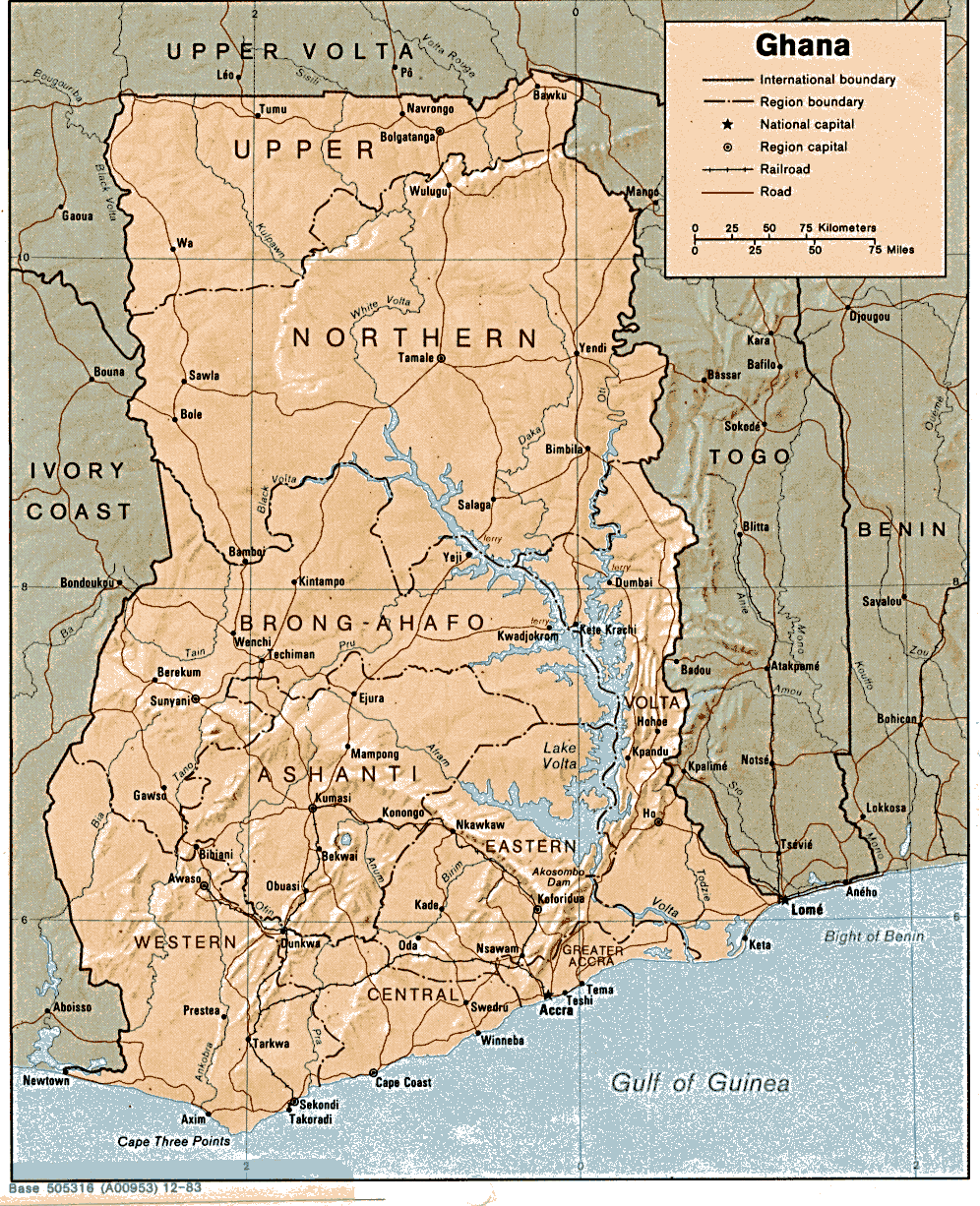 Ghana Map Vector