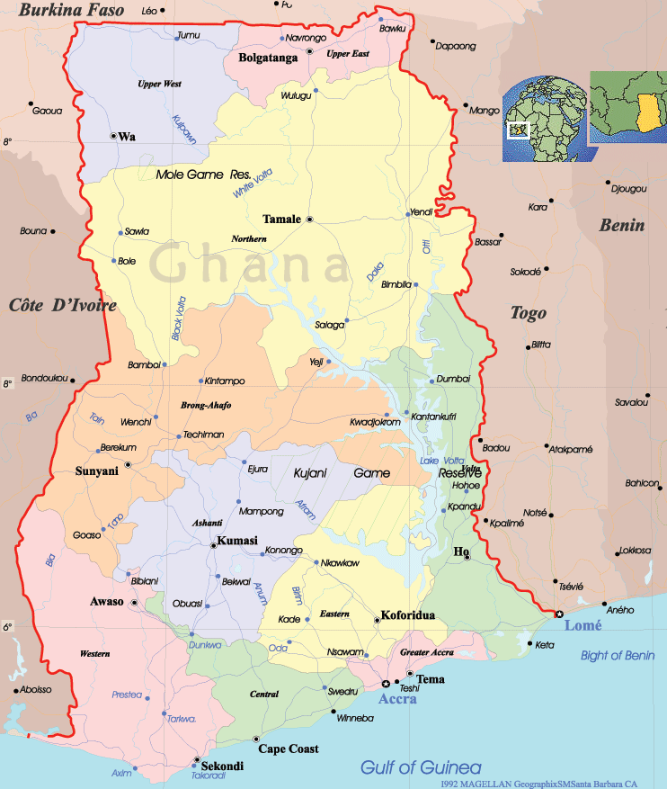 Ghana Map World