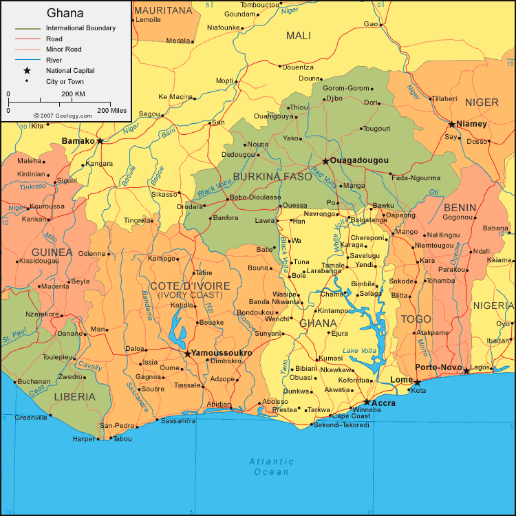 Ghana Map World