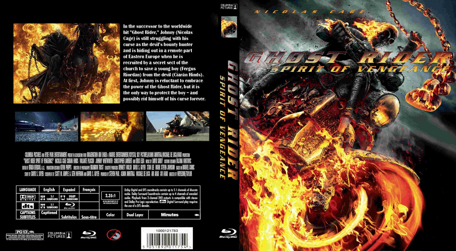 Ghost Rider Spirit Of Vengeance Dvd Cover