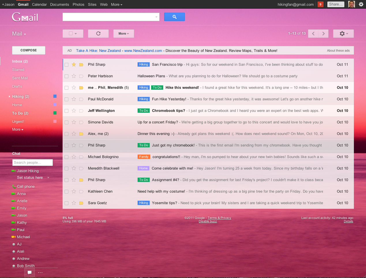 Gmail Themes New