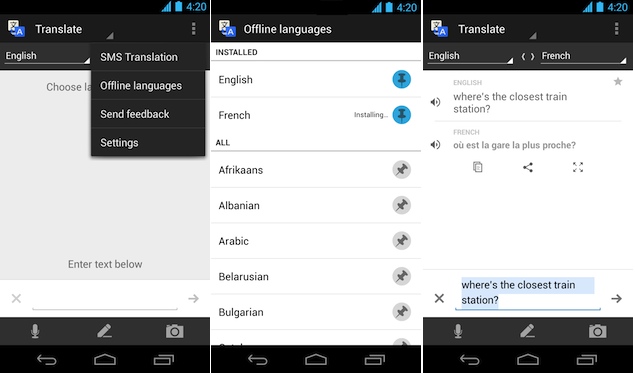 Google Translate App Offline