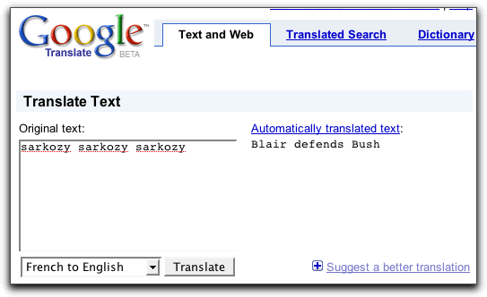 Google Translate French