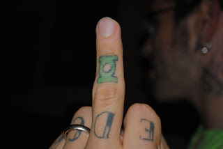 Green Lantern Ring Tattoo