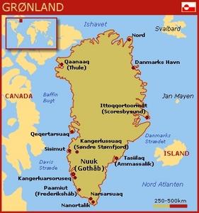 Greenland Map With Capital