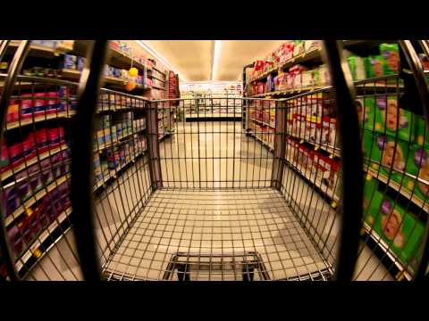 Grocery Store Aisle Cart