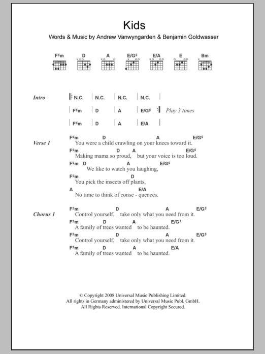 Guitar Chords For Kids Mgmt