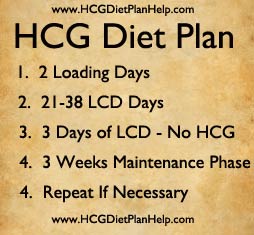 Hcg Diet Plan Phase 1 Food List