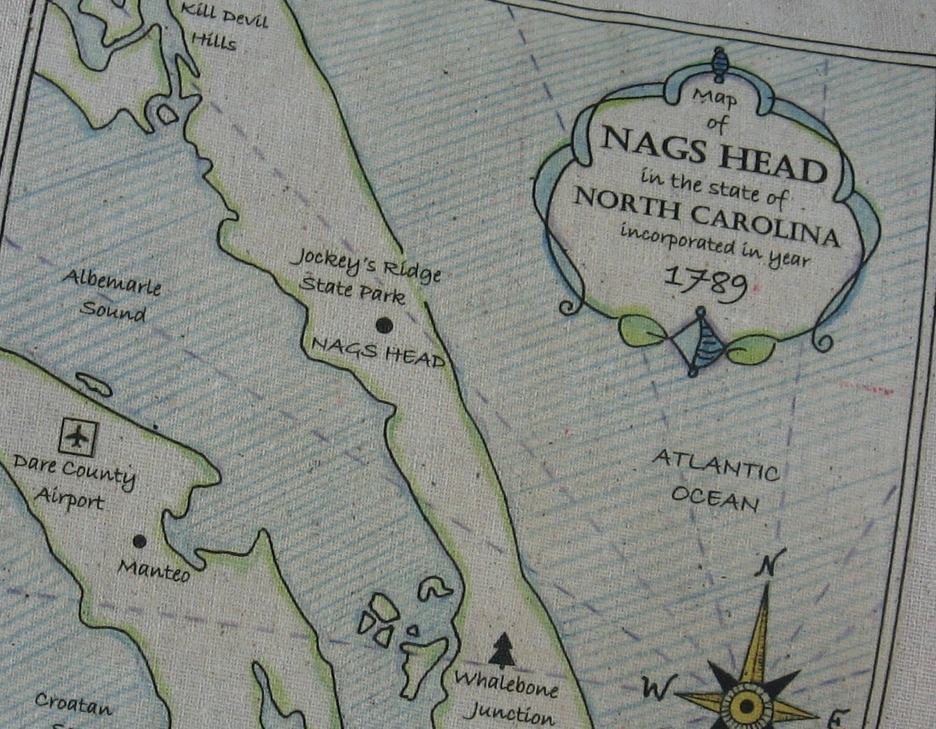 Hilton Head Map Vintage