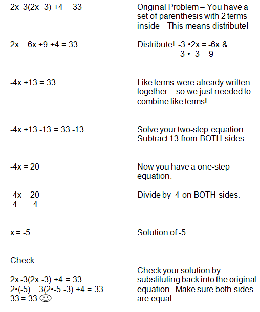 How To Solve Multi Step Equations With Fractions And Variables