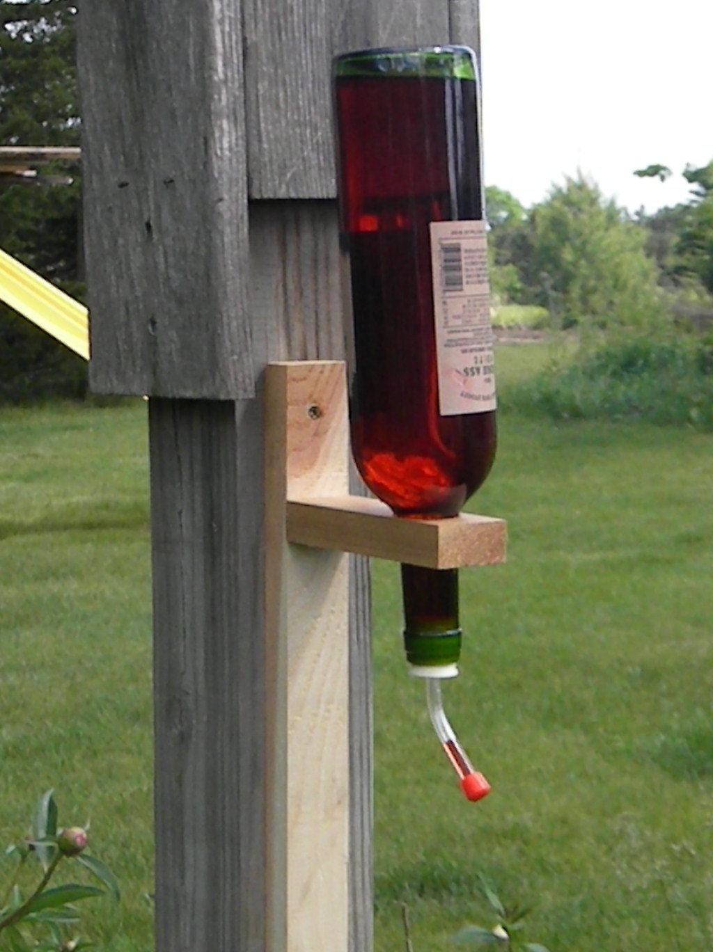 Hummingbird Feeder Wine Bottle