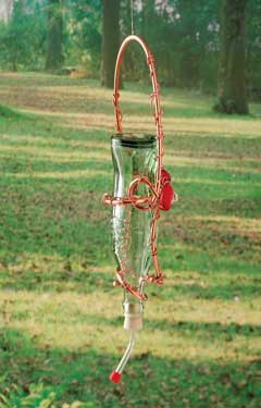 Hummingbird Feeder Wine Bottle