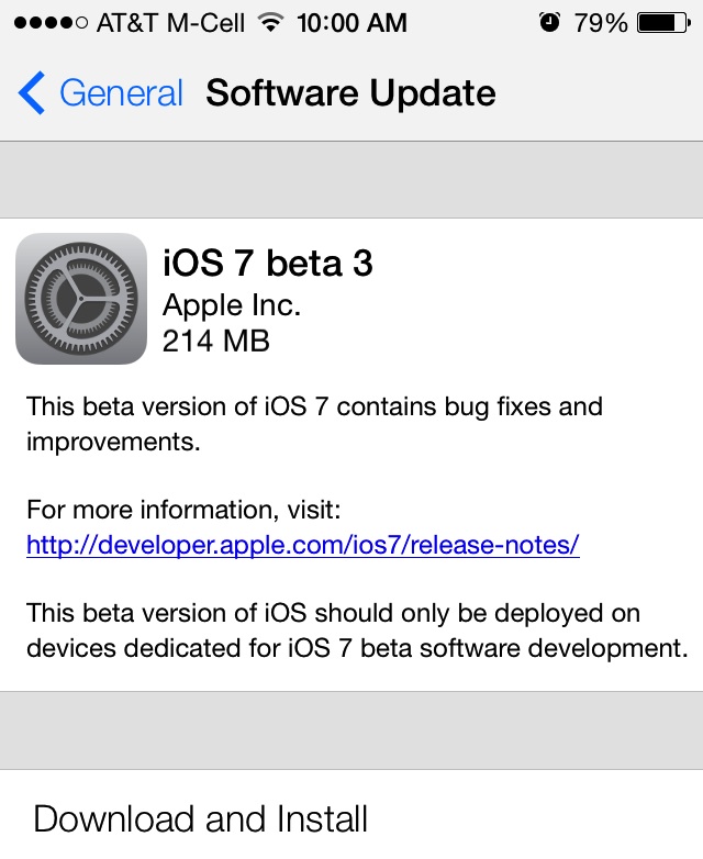 Ios 7 Beta 3 Download Link Free