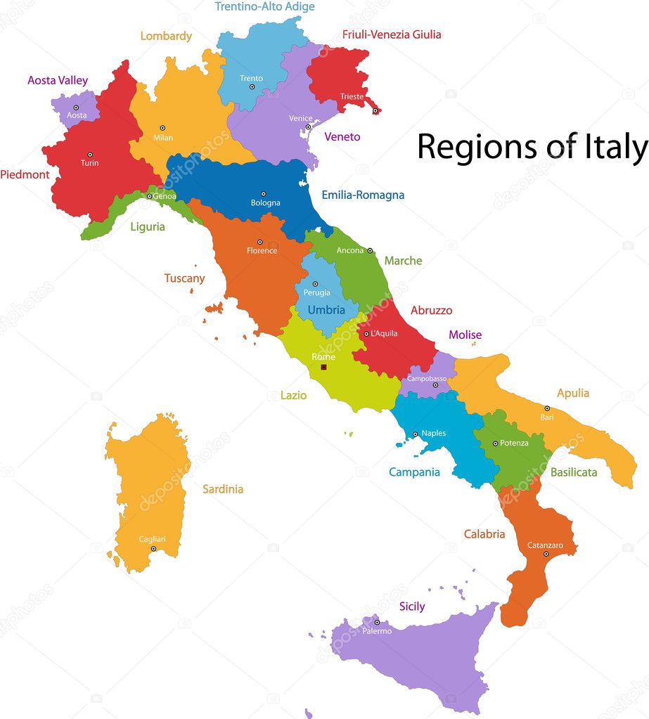 Italy Map Cities And Regions