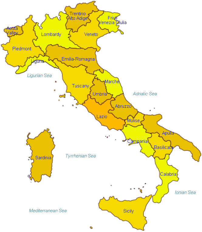 Italy Map Regions