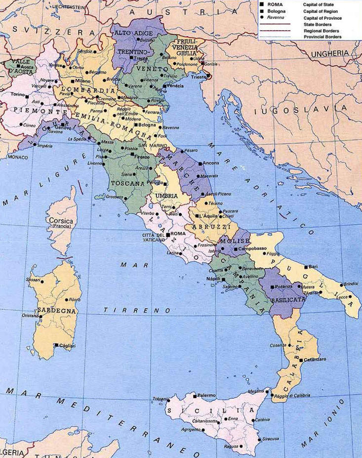 Italy Map Regions