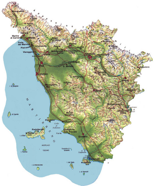 Italy Map Tuscany