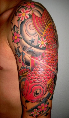 Japanese Koi Fish Tattoo Sleeve