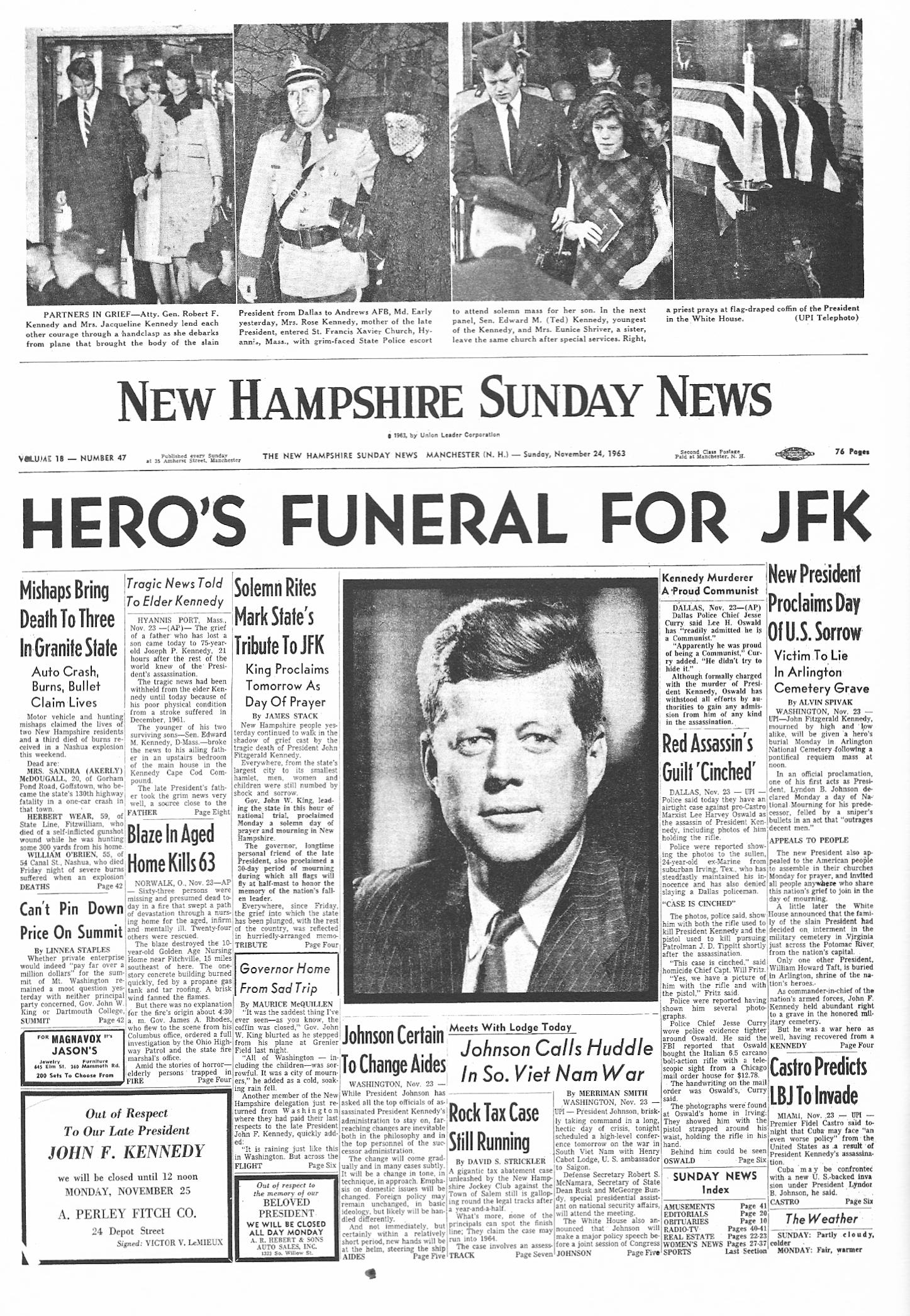 Jfk Assassination Newspaper