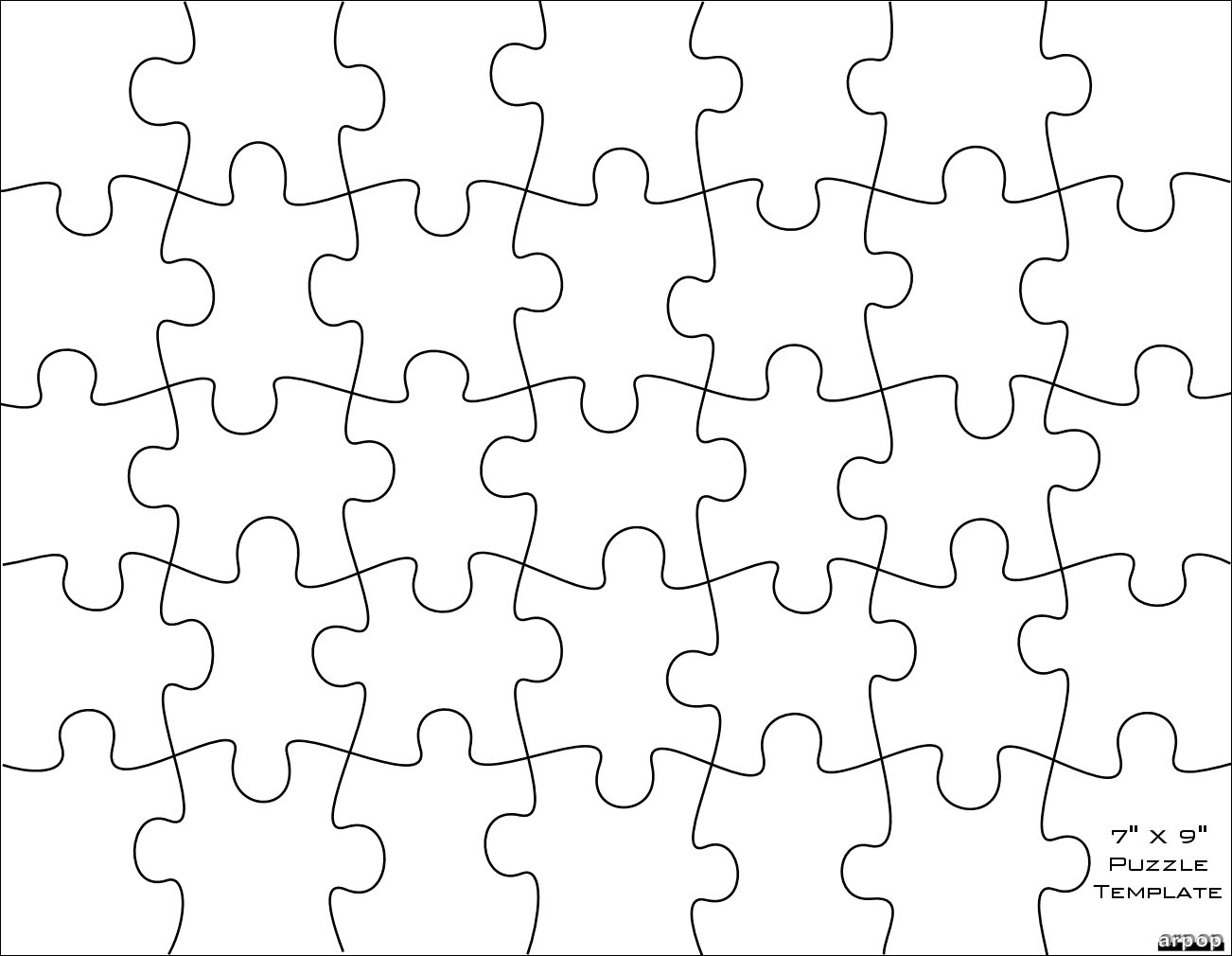 Jigsaw Puzzle Pieces Template